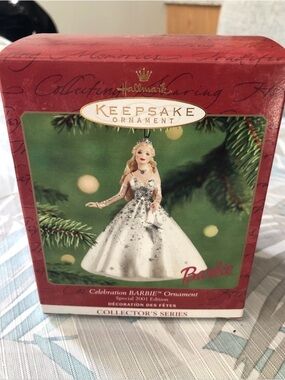 Hallmark Celebration Barbie 2001 Special Edition Ornament - NEW
